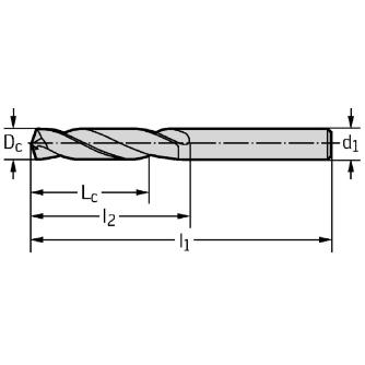 ワルタージャパン（株） 超硬ツイストドリル DC150 超硬ツイストドリル DC150-03-02.000U0-WJ30RE
