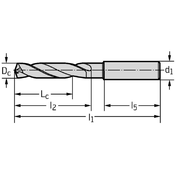 ワルタージャパン（株） 超硬ツイストドリル DC150 超硬ツイストドリル DC150-03-03.250A0-WJ30RE