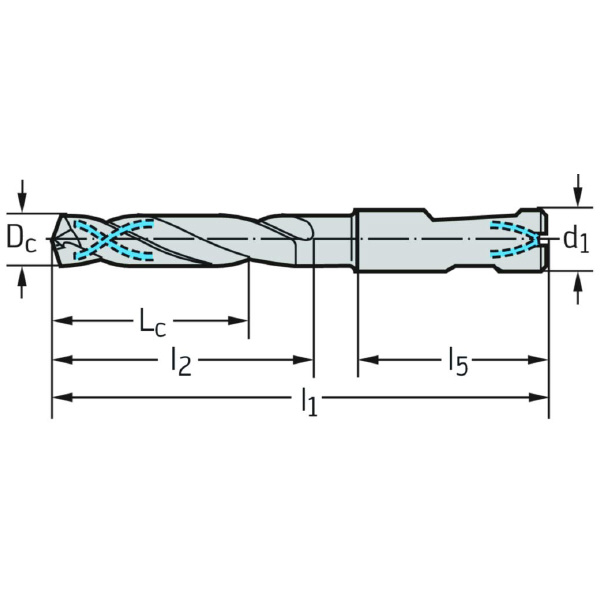ワルタージャパン（株） 内部クーラント仕様超硬ドリル DC150-05 内部クーラント仕様超硬ドリル DC150-05-03.700D1-WJ30RE