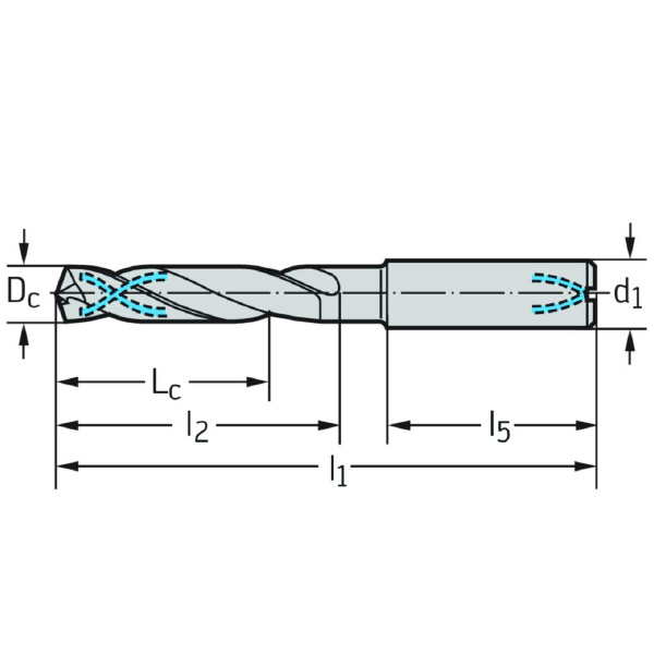 ワルタージャパン（株） 内部クーラント仕様超硬ドリル DC160-12 内部クーラント仕様超硬ドリル DC160-12-04.763A1-WJ30EU