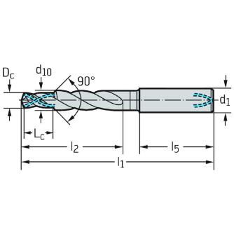ワルタージャパン（株） 超硬ツイストドリル DC260 超硬ツイストドリル DC260-03-03.300A1-WJ30ET
