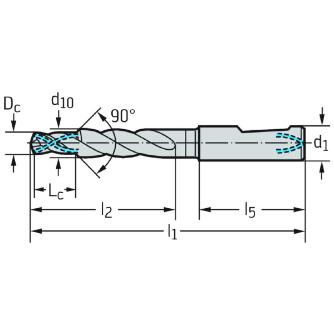 ワルタージャパン（株） 超硬ツイストドリル DC260 超硬ツイストドリル DC260-03-08.500F1-WJ30ET
