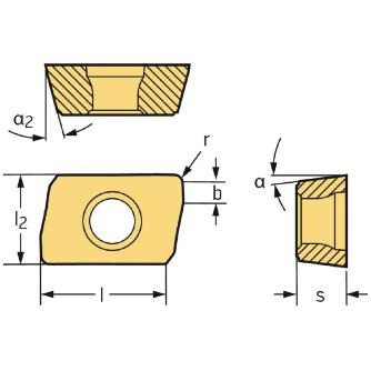ワルタージャパン（株） ミーリングカッター用チップ BCMT ミーリングカッター用チップ BCMT090304R-F55 WAK15