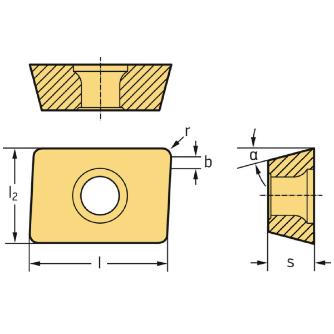 ワルタージャパン（株） ミーリング用チップ LDMT ミーリング用チップ LDMT14T308R-D57 WKP35G