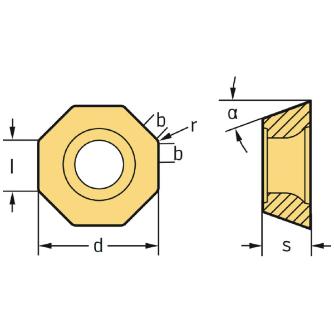 ワルタージャパン（株） ミーリング用チップ ODMT ミーリング用チップ ODMT0504ZZN-F57 WSM35G