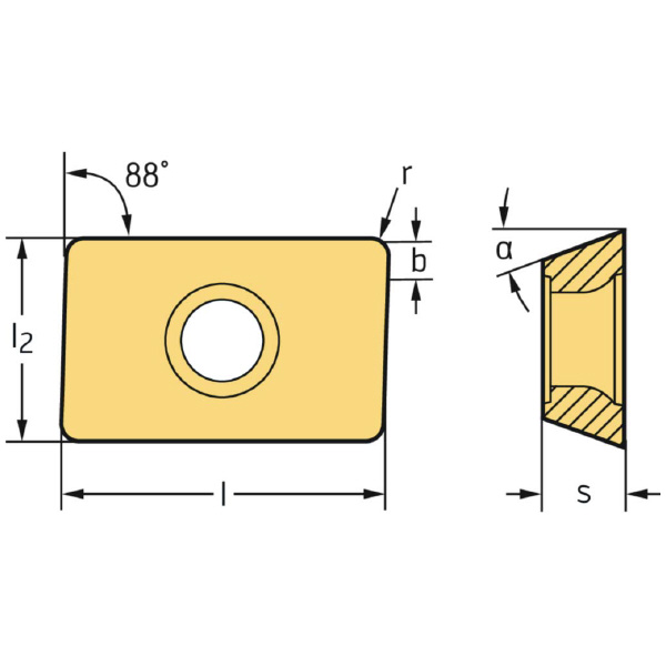ワルタージャパン（株） ミーリング用チップ P2701 ミーリング用チップ P2701-3R WKM