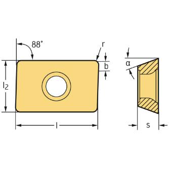 ワルタージャパン（株） ミーリング用チップ P27215 ミーリング用チップ P27215-00 WKM