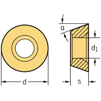 ワルタージャパン（株） ミーリング用チップ RDMT ミーリング用チップ RDMT1204M0-D57 WSM35G