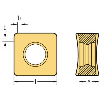 ワルタージャパン（株） ミーリングカッター用チップ SNGX ミーリングカッター用チップ SNGX0904ZNN-F57 WKK25G