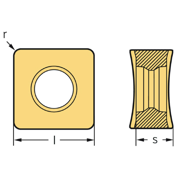ワルタージャパン（株） ミーリングカッター用チップ SNGX ミーリングカッター用チップ SNGX120512-F57 WKP25S