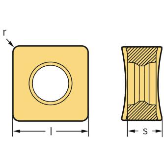 ワルタージャパン（株） ミーリングカッター用チップ SNGX ミーリングカッター用チップ SNGX120512-F57 WSM35G