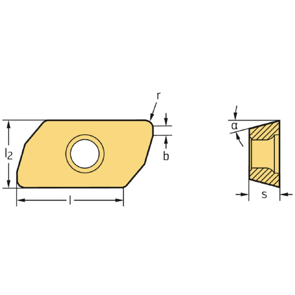 ワルタージャパン（株） ミーリング用チップ ZDGT ミーリング用チップ ZDGT150430R-K85 WNN15