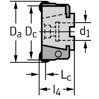 ワルタージャパン（株） カートリッジ付きミーリングカッター F2010 カートリッジ付きミーリングカッター F2010.B.080.Z06.06.R720M