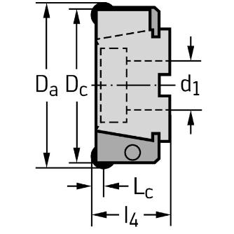 ワルタージャパン（株） カートリッジ付きミーリングカッター F2010 カートリッジ付きミーリングカッター F2010.B.125.Z08.06.R720M