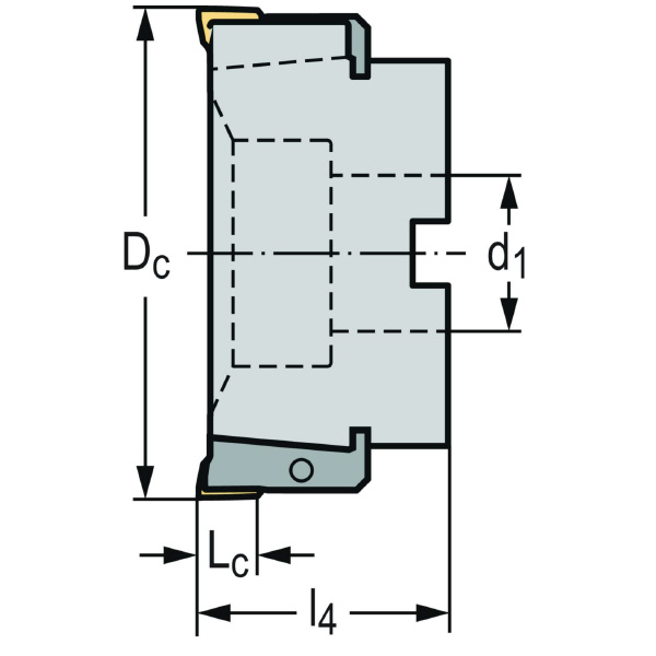 ワルタージャパン（株） カートリッジ付きミーリングカッター F2010 カートリッジ付きミーリングカッター F2010.B.125.Z08.09.R500M