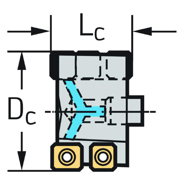 ワルタージャパン（株） チップ座付きミーリングカッター F2238C チップ座付きミーリングカッター F2238CE.C.063.Z02.044