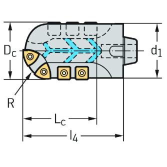 ワルタージャパン（株） チップ座付きミーリングカッター F2239 チップ座付きミーリングカッター F2239.N5.050.Z01.46