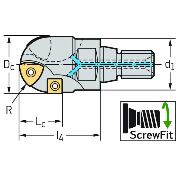ワルタージャパン（株） チップ座付きミーリングカッター F2239 チップ座付きミーリングカッター F2239.T36.040.Z01.41