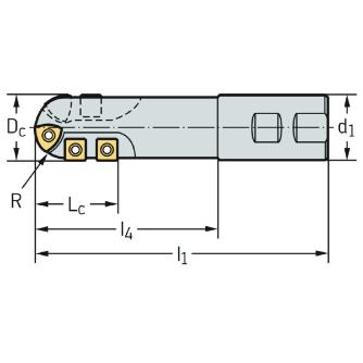 ワルタージャパン（株） チップ座付きミーリングカッター F2239 チップ座付きミーリングカッター F2239.W.020.Z01.25