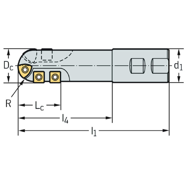 ワルタージャパン（株） チップ座付きミーリングカッター F2239 チップ座付きミーリングカッター F2239.W.032.Z01.38