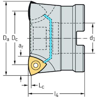 ワルタージャパン（株） チップ座付きミーリングカッター F2330 チップ座付きミーリングカッター F2330.B.052.Z03.02