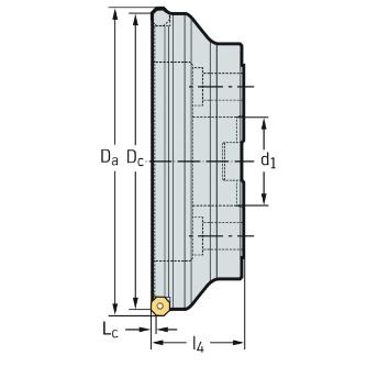 ワルタージャパン（株） チップ座付きミーリングカッター M2026 チップ座付きミーリングカッター M2026-250-B60-33-03