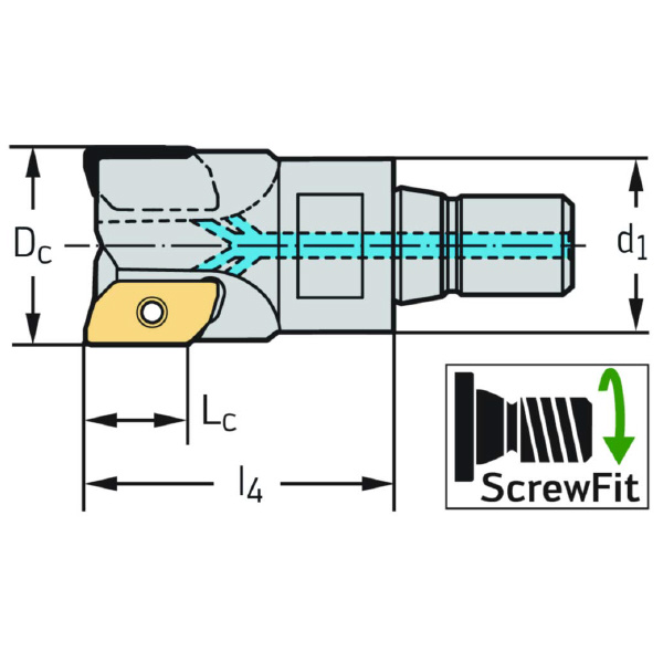 ワルタージャパン（株） チップ座付きミーリングカッター M2131 チップ座付きミーリングカッター M2131-032-T28-02-20