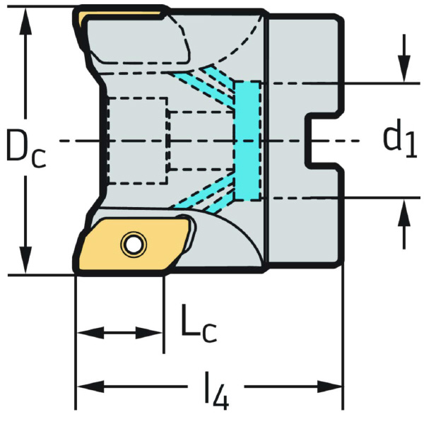 ワルタージャパン（株） チップ座付きミーリングカッター M2131 チップ座付きミーリングカッター M2131-040-B16-03-15