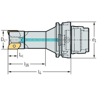 ワルタージャパン（株） チップ座付きミーリングカッター M2131 チップ座付きミーリングカッター M2131-050-H63-04-15