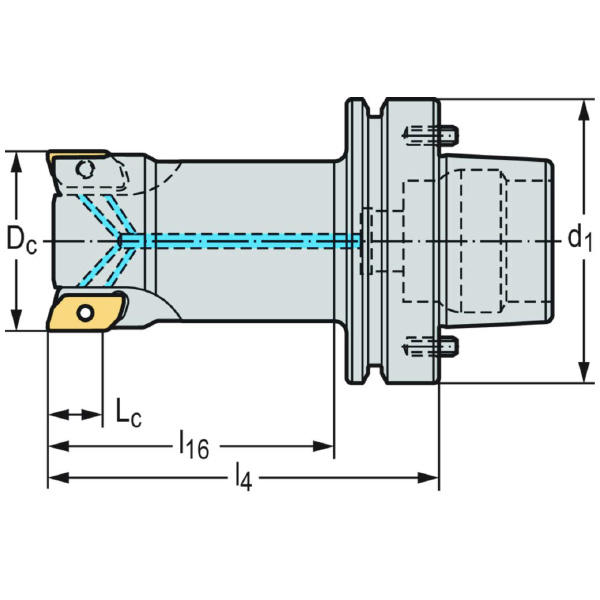ワルタージャパン（株） チップ座付きミーリングカッター M2331 チップ座付きミーリングカッター M2331.051-H80F-04-15-MA
