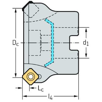 ワルタージャパン（株） チップ座付きミーリングカッター M4003 チップ座付きミーリングカッター M4003-100-B32-11-6.5
