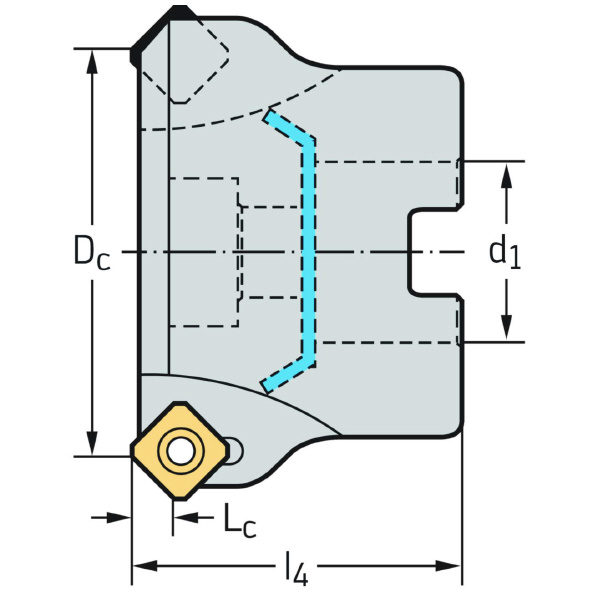 ワルタージャパン（株） チップ座付きミーリングカッター M4003 チップ座付きミーリングカッター M4003-100-B32-11-6.5