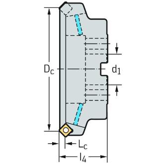 ワルタージャパン（株） チップ座付きミーリングカッター M4003 チップ座付きミーリングカッター M4003-160-B40-09-6.5