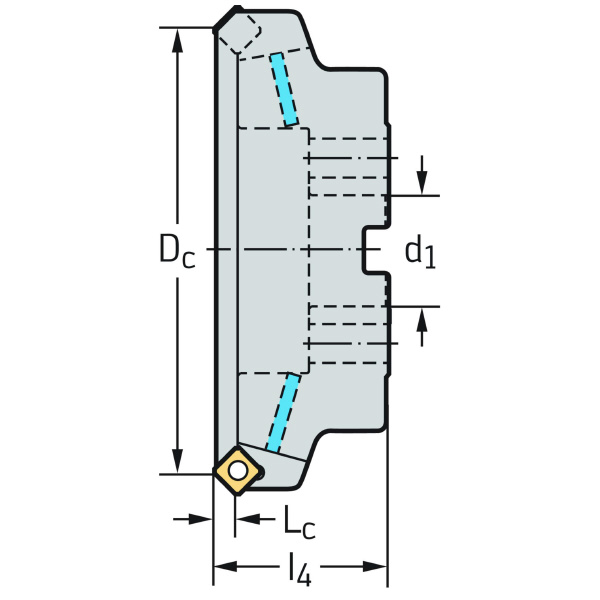 ワルタージャパン（株） チップ座付きミーリングカッター M4003 チップ座付きミーリングカッター M4003-160-B40-09-6.5