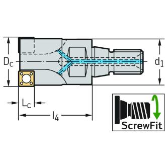 ワルタージャパン（株） チップ座付きミーリングカッター M4132 チップ座付きミーリングカッター M4132-020-T18-02-06