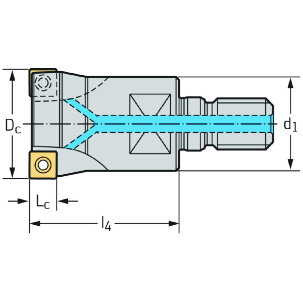 ワルタージャパン（株） チップ座付きミーリングカッター M4132 チップ座付きミーリングカッター M4132-025-TC12-02-09