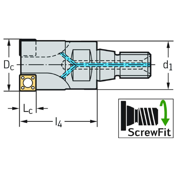 ワルタージャパン（株） チップ座付きミーリングカッター M4132 チップ座付きミーリングカッター M4132-032-T28-03-09