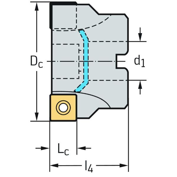 ワルタージャパン（株） チップ座付きミーリングカッター M4132 チップ座付きミーリングカッター M4132-040-B16-05-09