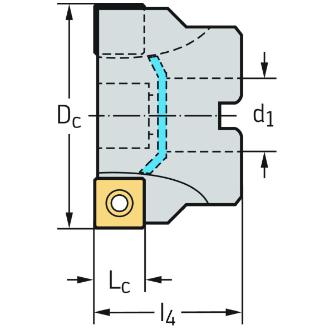 ワルタージャパン（株） チップ座付きミーリングカッター M4132 チップ座付きミーリングカッター M4132-050-B22-04-12