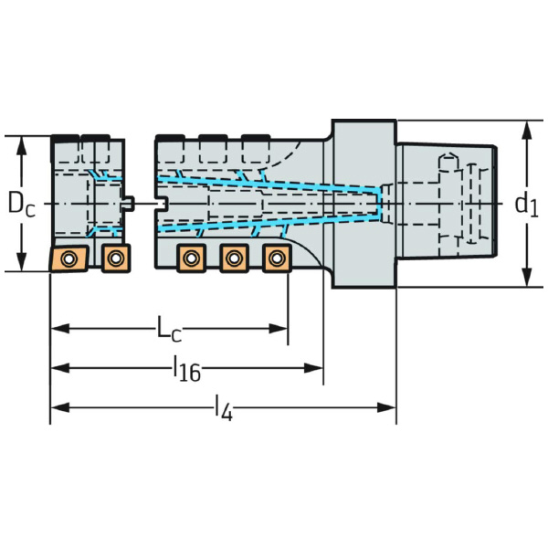 ワルタージャパン（株） チップ座付きミーリングカッター M4258 チップ座付きミーリングカッター M4258-080-C8-03-116-M