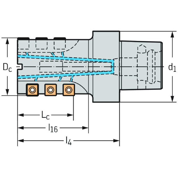 ワルタージャパン（株） チップ座付きミーリングカッター M4258 チップ座付きミーリングカッター M4258-080-C8-03-80-B