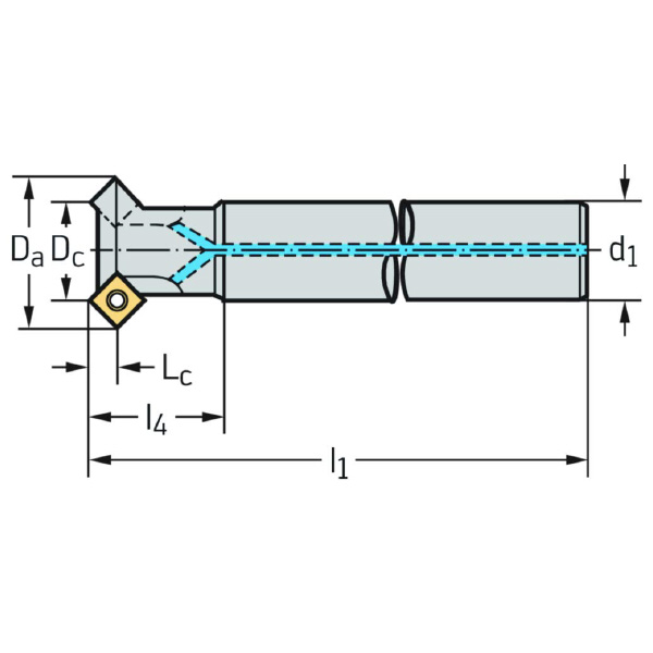 ワルタージャパン（株） チップ座付きミーリングカッター M4574 チップ座付きミーリングカッター M4574-008-A12-01-03