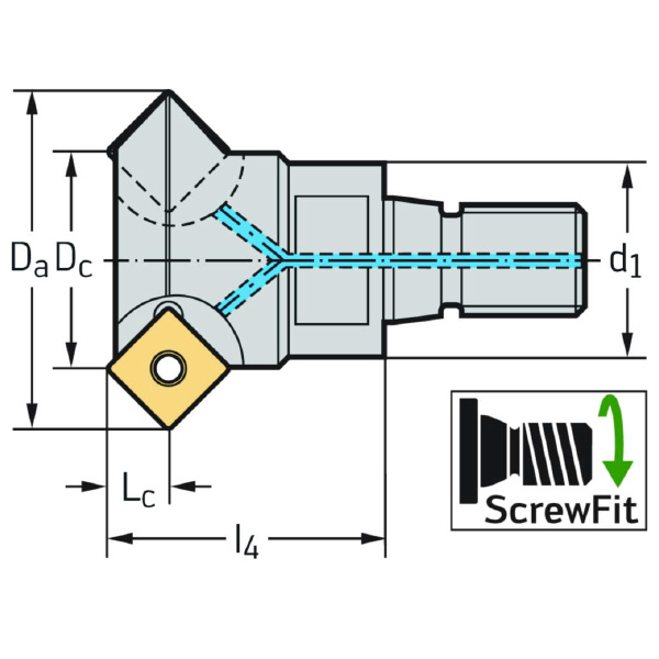 ワルタージャパン（株） チップ座付きミーリングカッター M4574 チップ座付きミーリングカッター M4574-016-T14-03-03