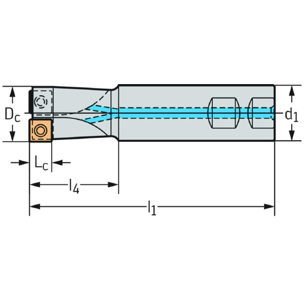 ワルタージャパン（株） チップ座付きミーリングカッター M4791 チップ座付きミーリングカッター M4791.019-W19-01-06