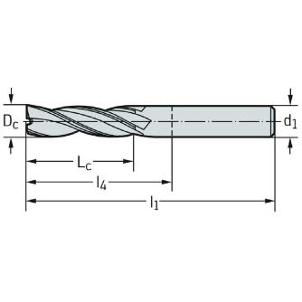 ワルタージャパン（株） 超硬スクエアエンドミル H3027419 超硬スクエアエンドミル H3027419-5