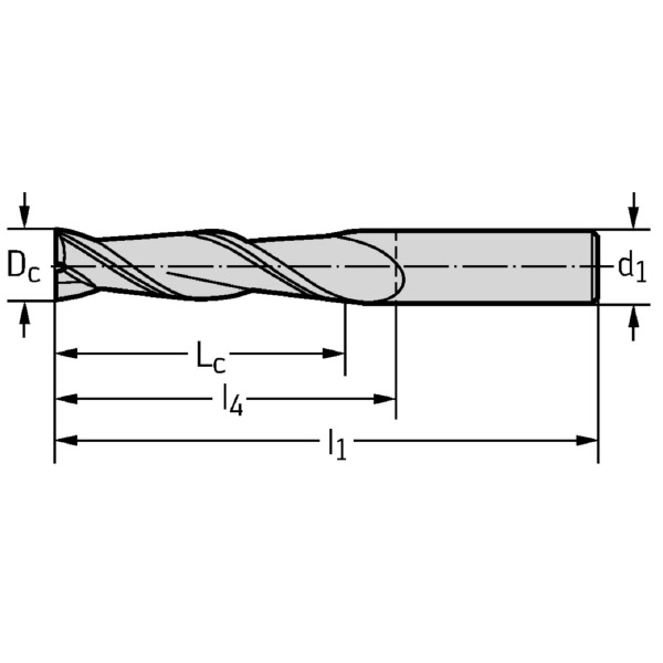 ワルタージャパン（株） 超硬スクエアエンドミル H602551 超硬スクエアエンドミル H602551-12