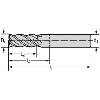 ワルタージャパン（株） 超硬スクエアエンドミル MC122 超硬スクエアエンドミル MC122-18.0A5B-WJ30TF