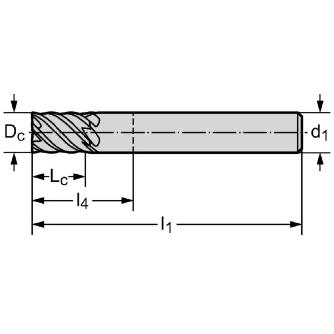 ワルタージャパン（株） 超硬スクエアエンドミル MC128 超硬スクエアエンドミル MC128.9.53A6C-WJ30TF
