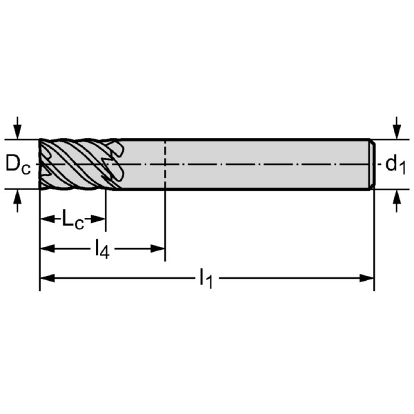 ワルタージャパン（株） 超硬スクエアエンドミル MC128 超硬スクエアエンドミル MC128.9.53A6C-WJ30TF