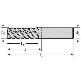 ワルタージャパン（株） 超硬スクエアエンドミル MC187 超硬スクエアエンドミル MC187-16.0A6B-WB10TG